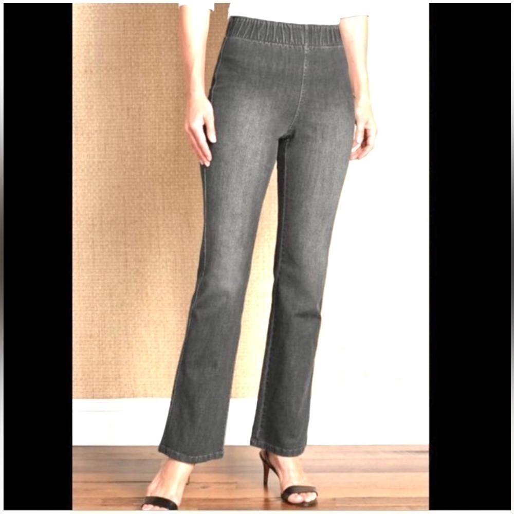 Soft Surroundings Pants Womens Large Bootcut Stretch Cotton Casual Capsule Comfy